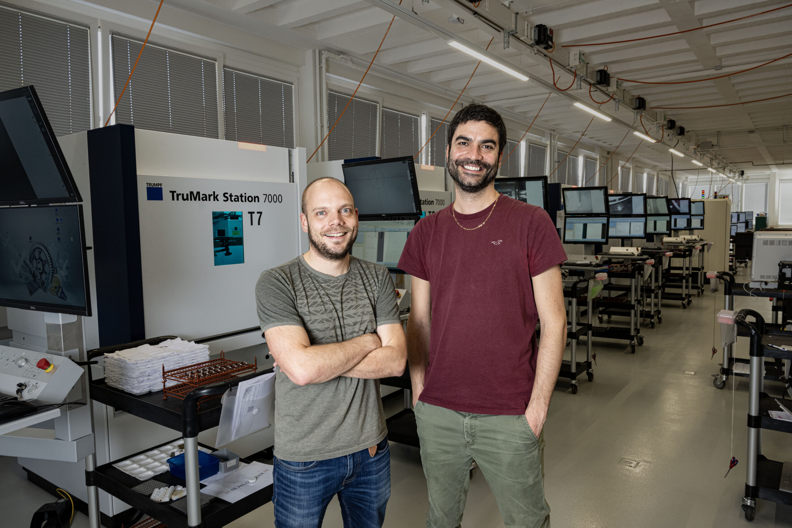 Yannick Choffet (à gauche) et Loïc Piervittori, les dirigeants d’Horlaser.